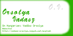 orsolya vadasz business card