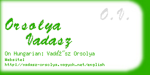 orsolya vadasz business card